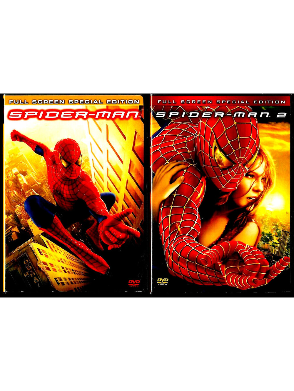 Spider-Man 1 & 2(DVD, 2007, 2-Disc Set) Tested. New Case. Resealed